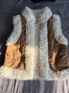 Old Navy Faux Suede & Sherpa Vest